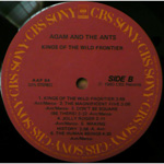 Kings of the Wild Frontier inner lyric sleeve