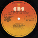 Kings of the Wild Frontier Portuguese label