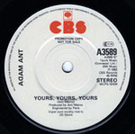 Yours, Yours, Yours promo label
