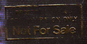 Gold stamped promo sleeve